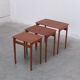 Nesting tables in teak & oak by Svend Åge Madsen, 1960s