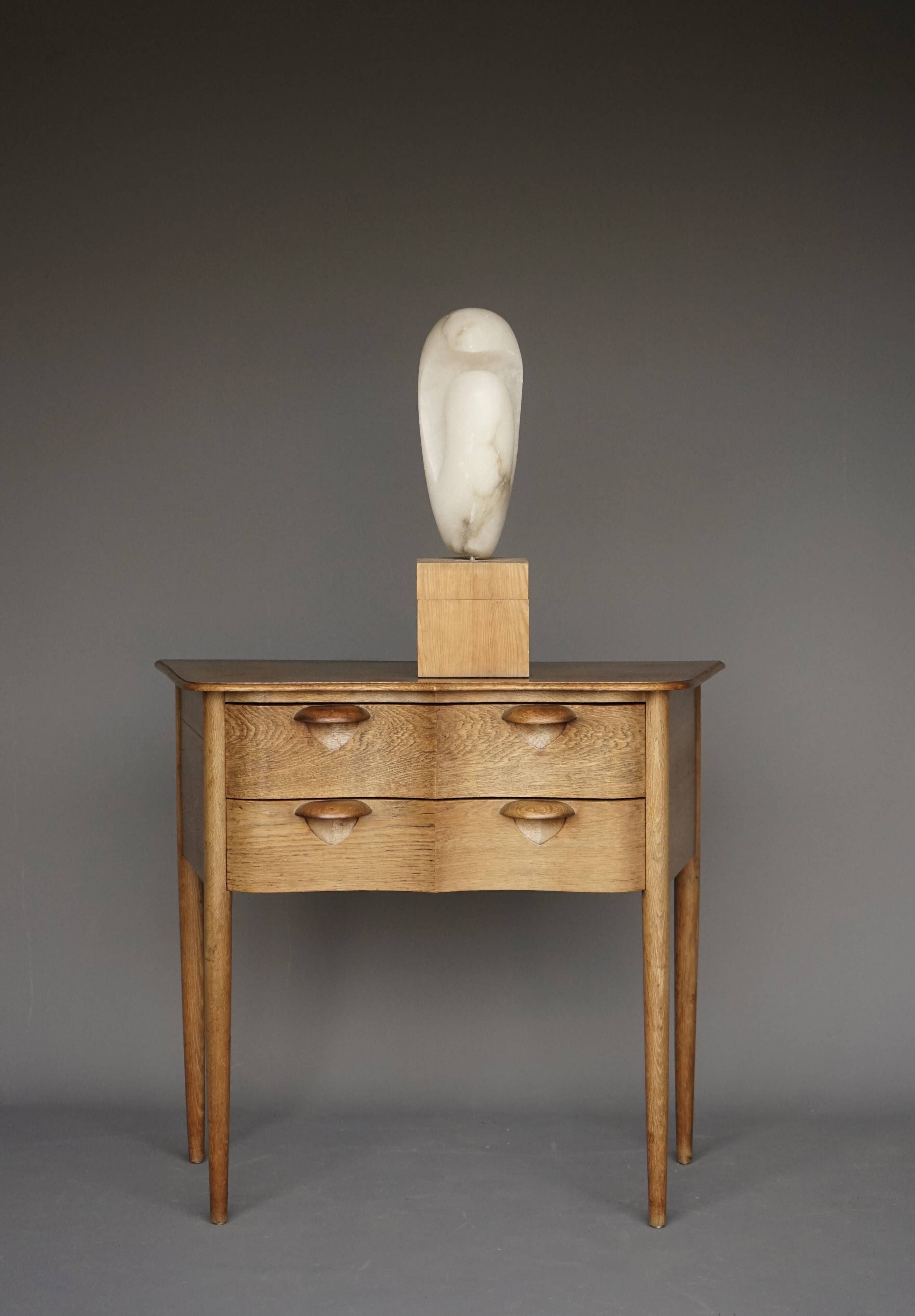 Large Abstract Alabaster Stone Sculpture. 1970s