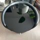 Genuine leather and black glass bedside table Terranova