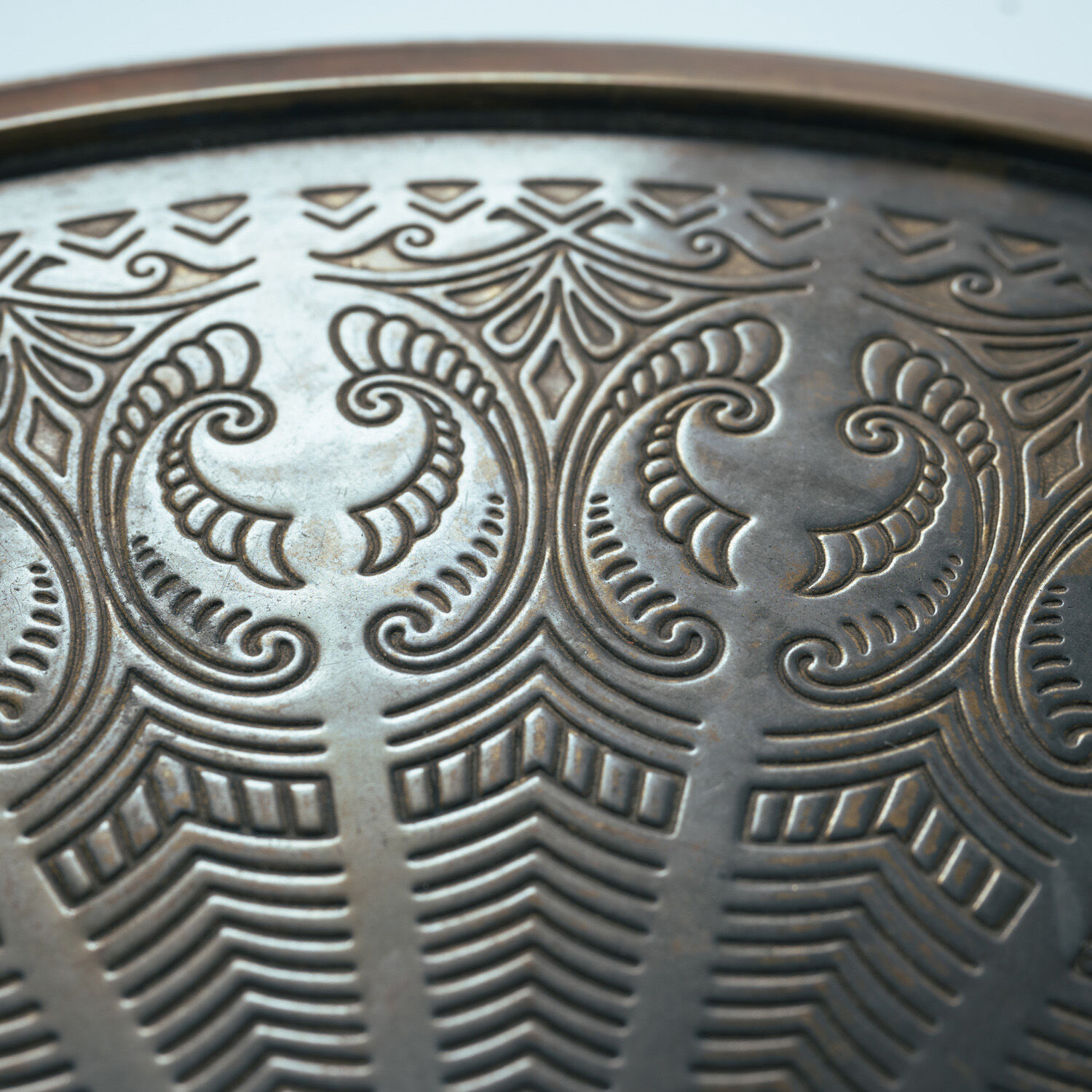 Dutch Art Nouveau occasional table with floral relief decor, 1920s
