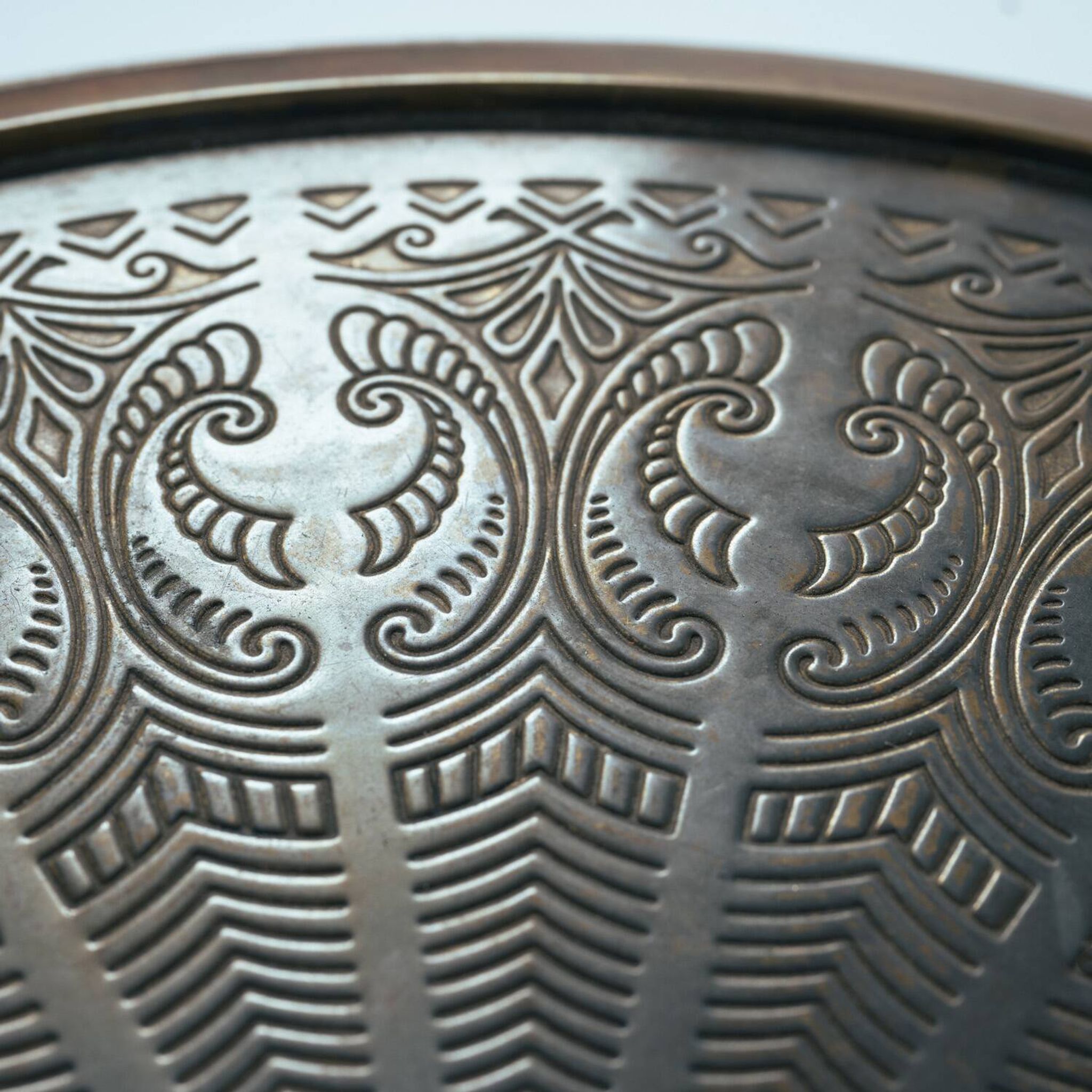 Dutch Art Nouveau occasional table with floral relief decor, 1920s