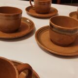 Coffee service or tea in Sarguemine sandstone from the 'Art Workshop of Lorraine'