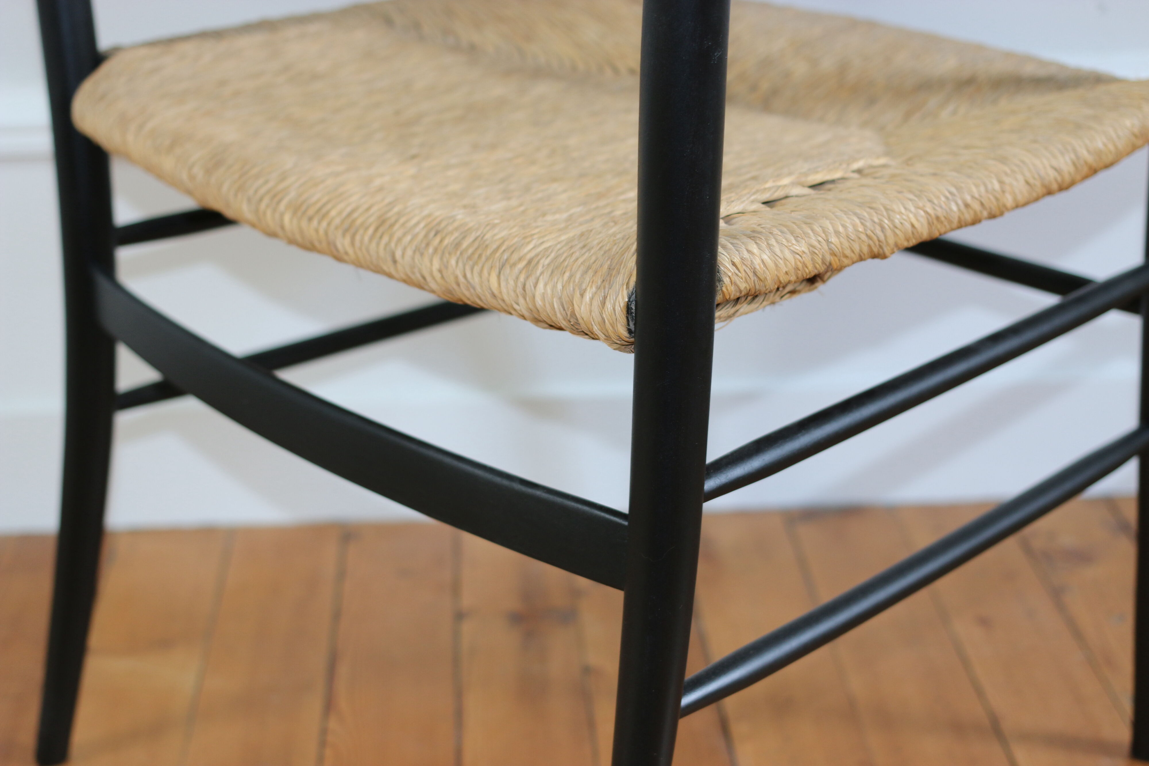 Vintage straw armchair Enrico Delmonte 1960