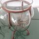 Vases / photophores ''Venetian'' Blown glass inking wrought iron - 1940s