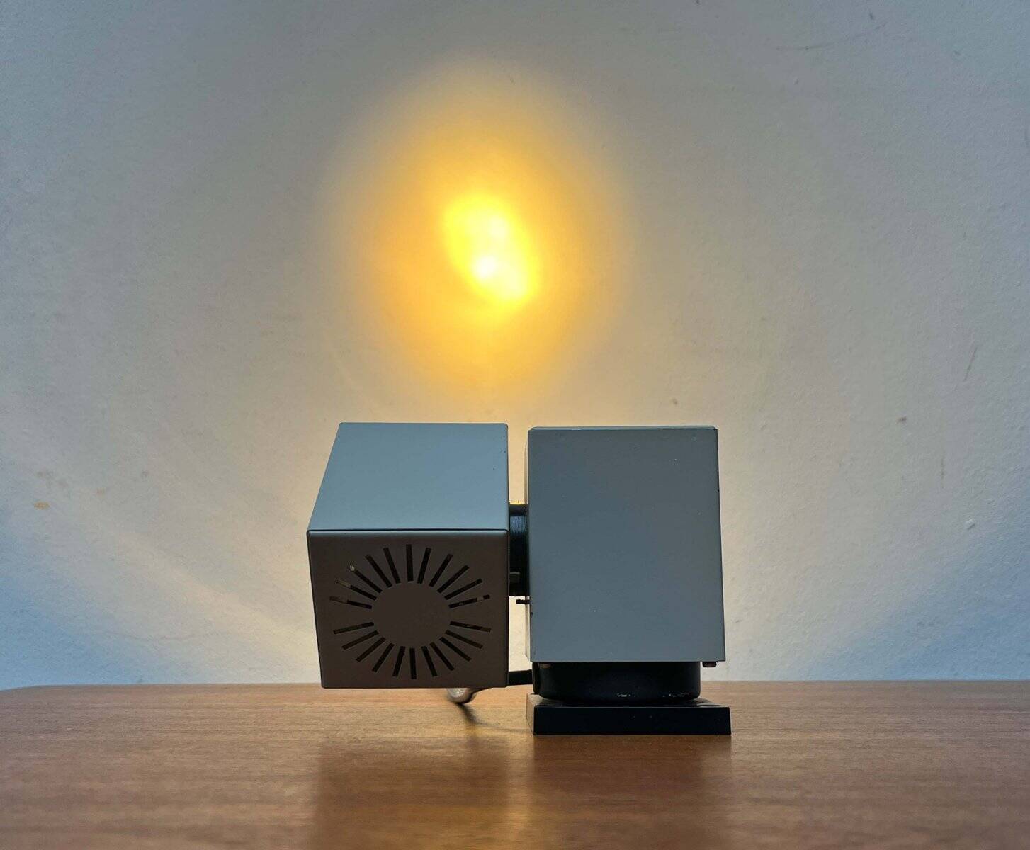 Mid-century minimalist cube wall table lamp 6015 by Kaiser, 1960