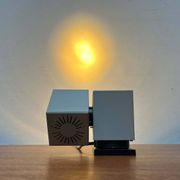 Mid-century minimalist cube wall table lamp 6015 by Kaiser, 1960