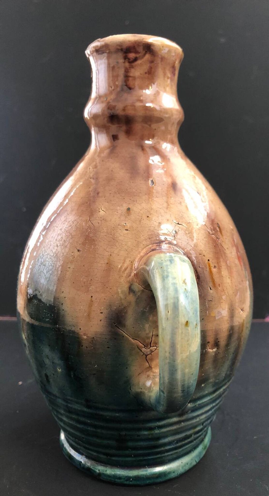 Vase à anses asymétriques en grès flamand