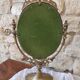 Miroir de table ancien style Louis XV / rocaille – métal doré