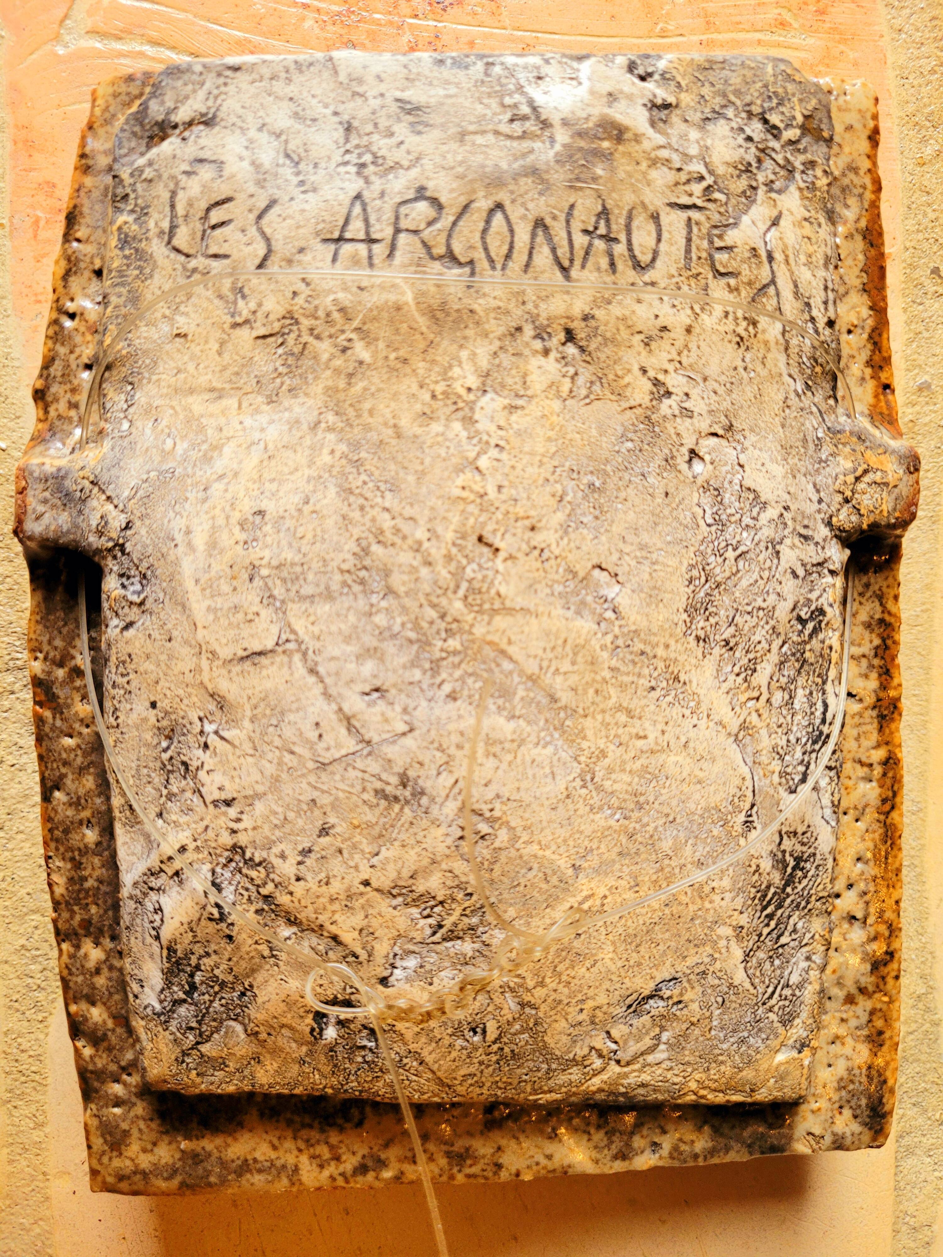 Miroir en céramique vintage années 50 60  Les Argonautes 13x16cm