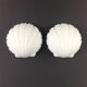 Pair of Opaline Glass Shell-Shaped Wall Lights from Limburg, Germany, 1970s