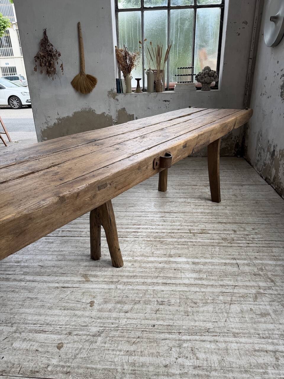 Brutalist popular art table XXL 3.5m/4m pine and oak