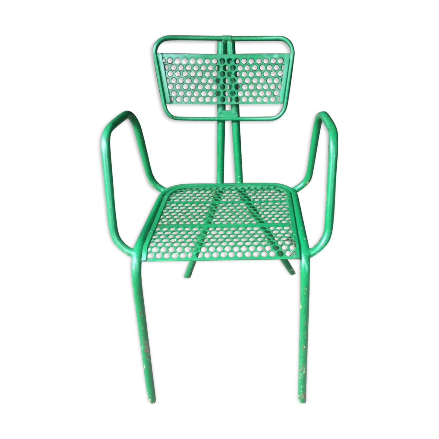 René Malaval 50s hole iron armchair