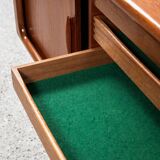 Mid-century Danish teak sideboard with tambour doors by Dyrlund 1960s - 170 cm