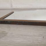 Brass art deco mirror