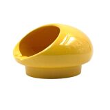 Space age yellow ceramic ashtray, Viba Italy 1970s