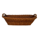 Vintage brown wicker baguette basket - long and rectangular