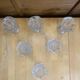 Set of 6 Ice Cream Bowls FIDENZA Moulded Glass Petal Shape Italy #E126
