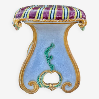 Italian ceramic garden stool