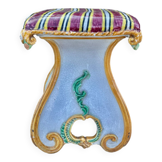 Italian ceramic garden stool