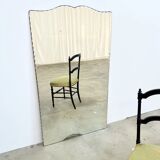 Beveled moustache mirror, 140 cm high
