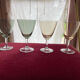 Set of 7 iridescent glasses