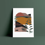 Volcanoes - art print (A4) signed ACKEOGH