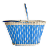 Vintage woven plastic shopping basket