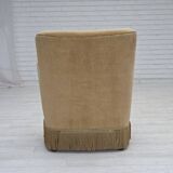 1970s, Danish armchair, light green furniture velour.