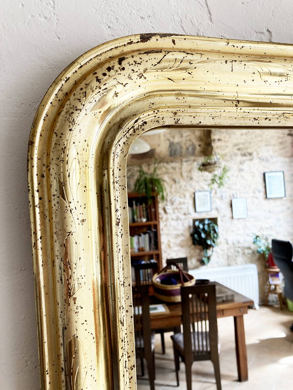 Louis-Philippe style gilded mirror