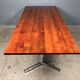Vintage minimalist dining table chrome teak