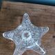 Star candle holder in glass or bubbled crystal, Biot style