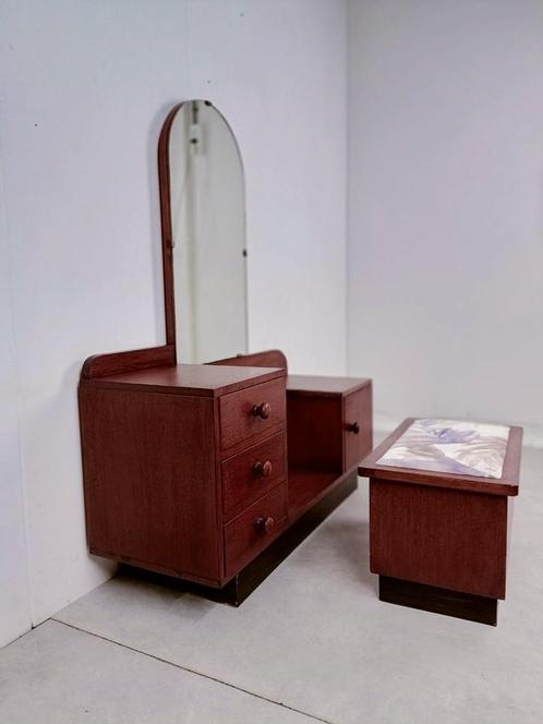 Vintage dressing table with bench from the 1950s