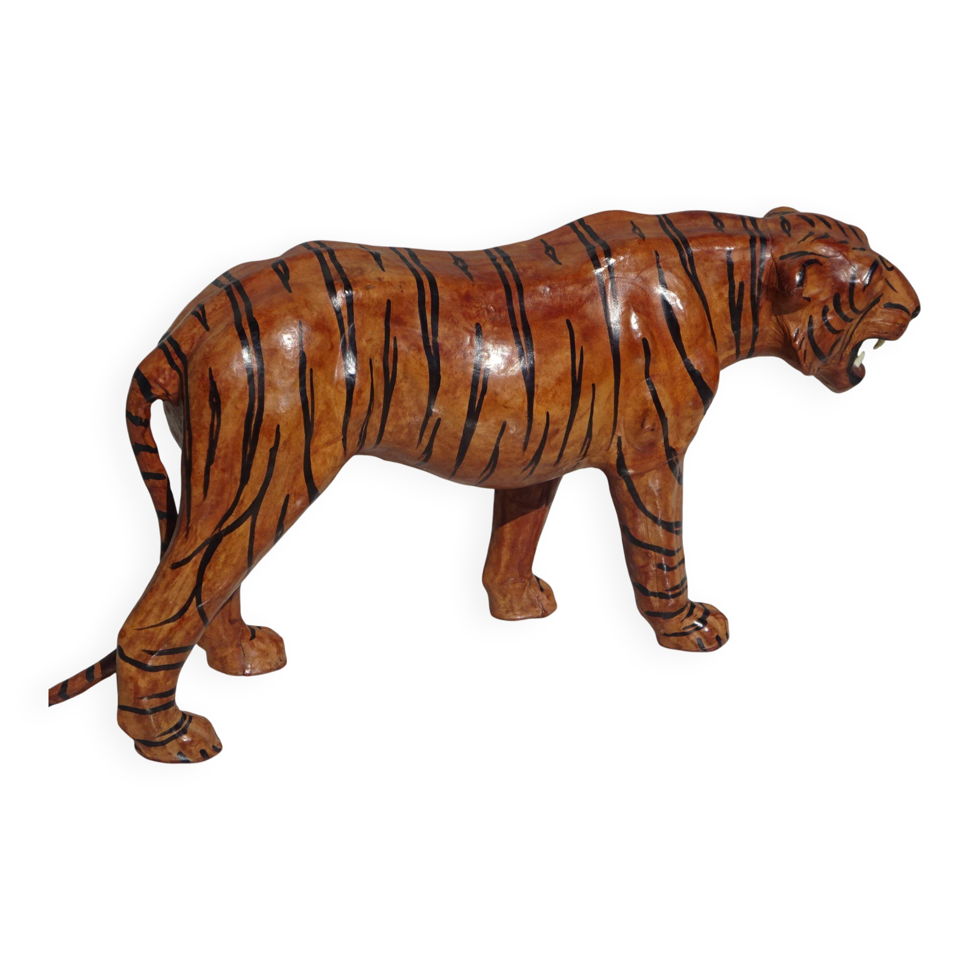 Genuine leather animal, tiger measuring 58 cm.