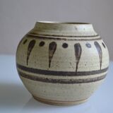 Vase en grès signé céramiste à identifier