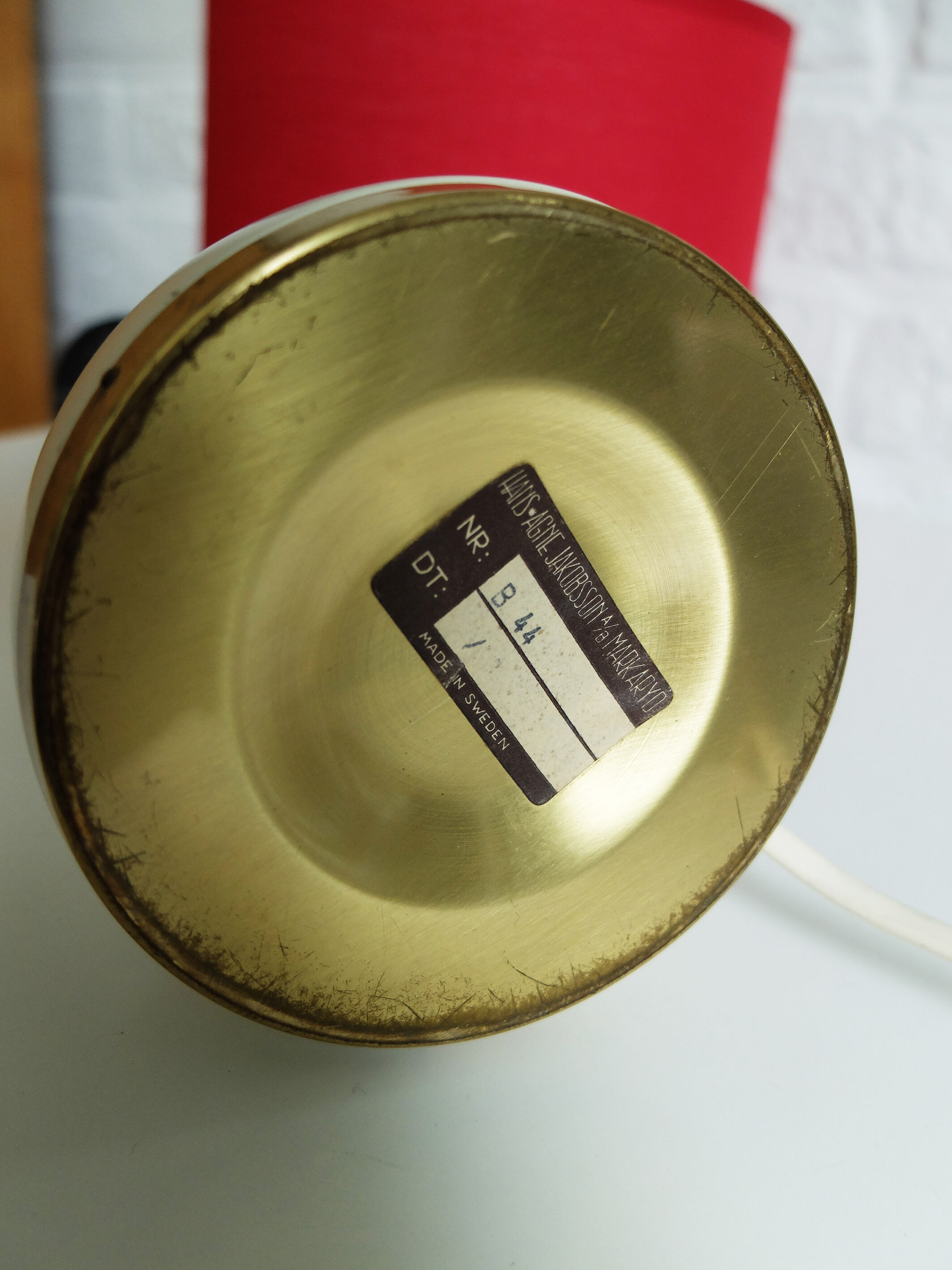 Vintage Scandinavian table lamp Hans-Agne Jakobsson, Markaryd Sweden 1960