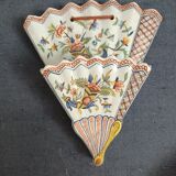 Earthenware wall bouquet vase