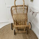 Alsatian wicker cradle, 1950s
