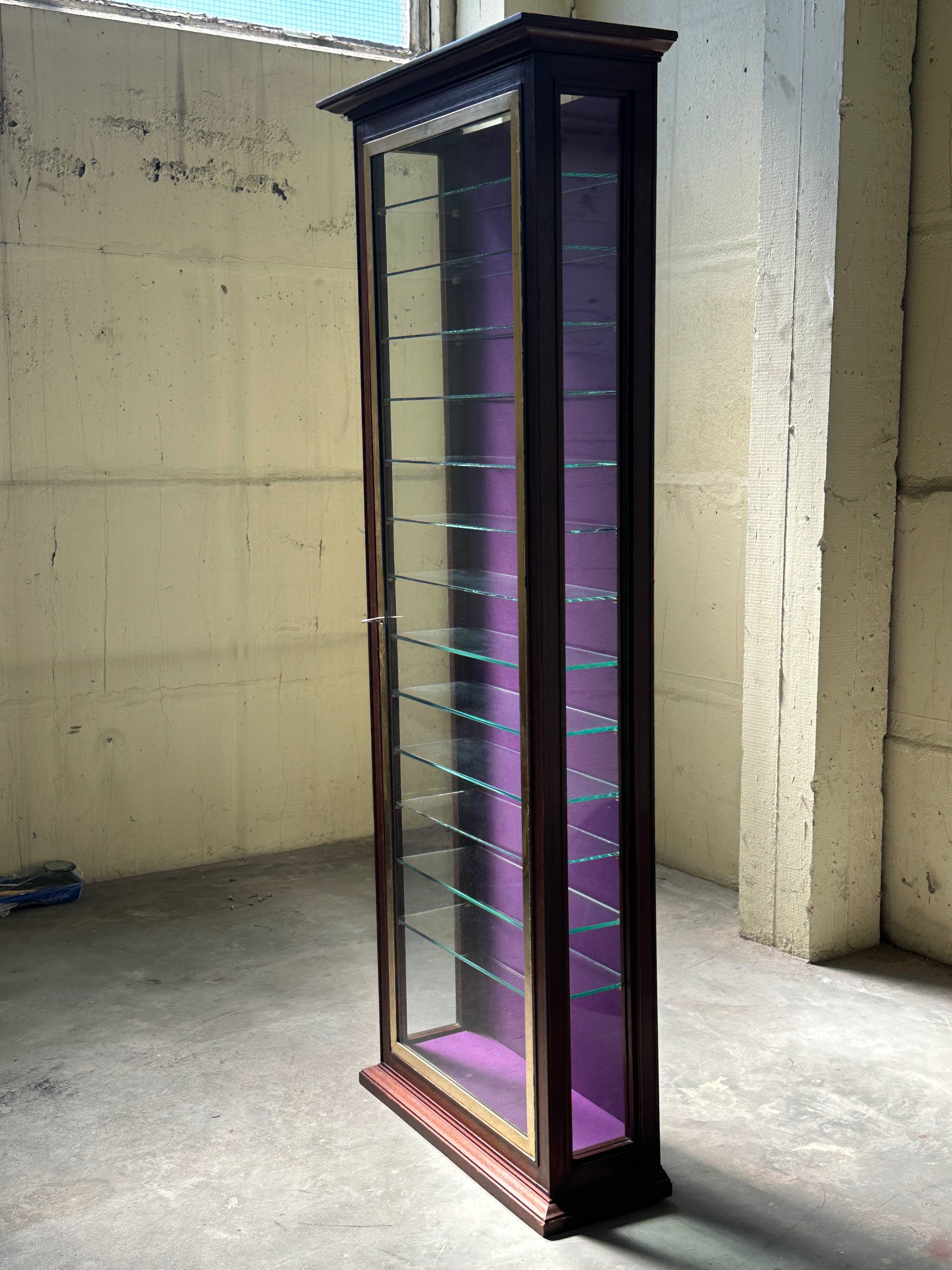 20th-Century “Pope Purple” Oak Display cabinet