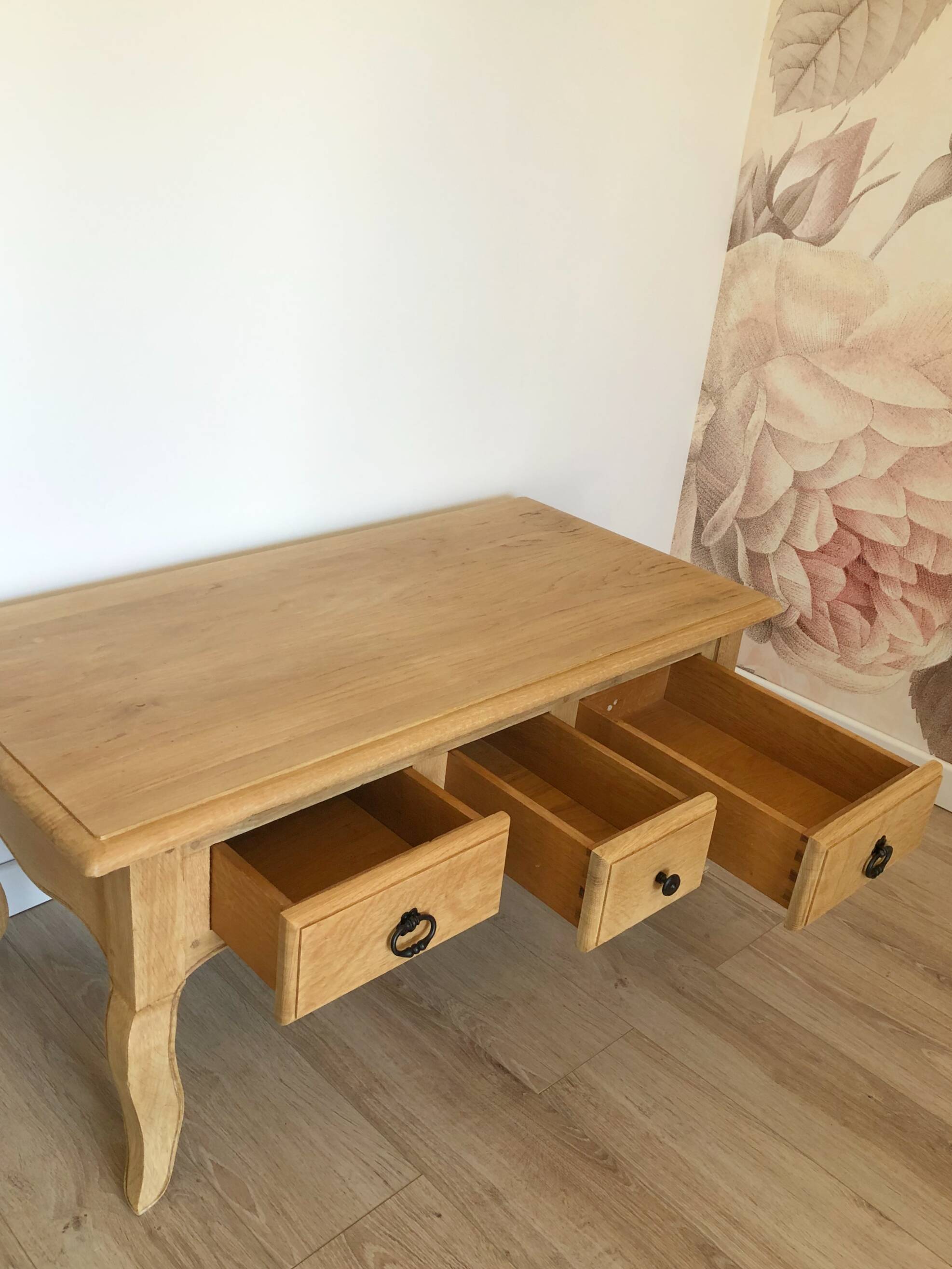 Vintage solid oak coffee table