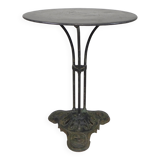 Art Deco bistro table, garden table on cast iron base