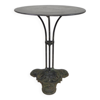 Art Deco bistro table, garden table on cast iron base