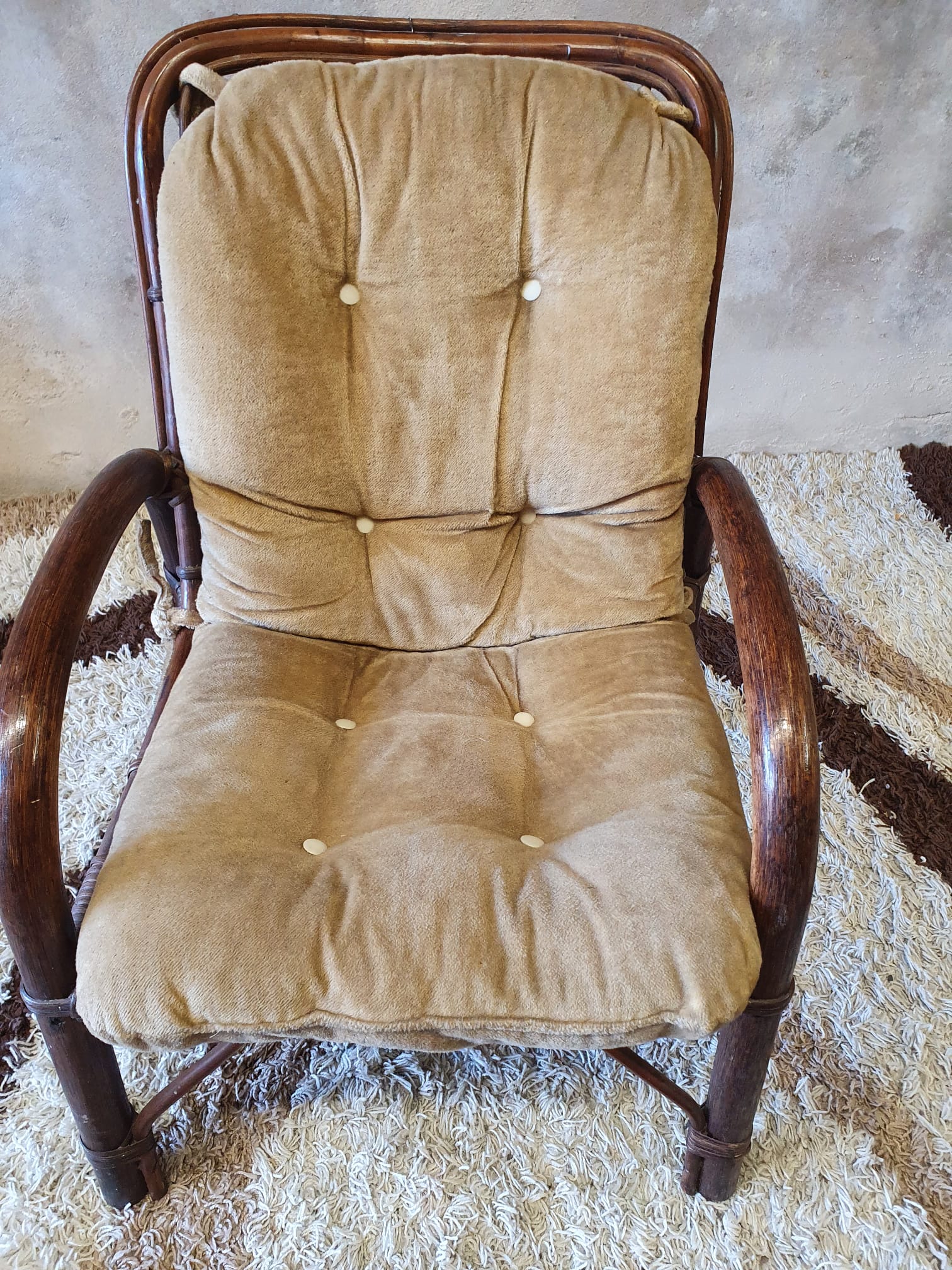 Vintage bamboo armchair 1960
