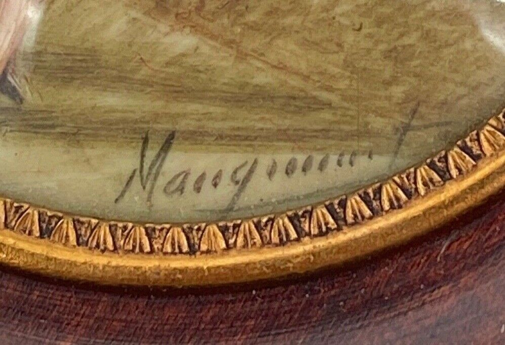 Miniature par marguerite signature a identifier jeune homme en costume