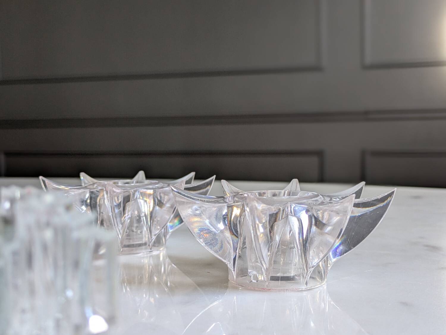 Set of candlesticks from the 70s.