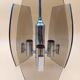 Chrome and smoked glass ceiling pendant from the 1970s.