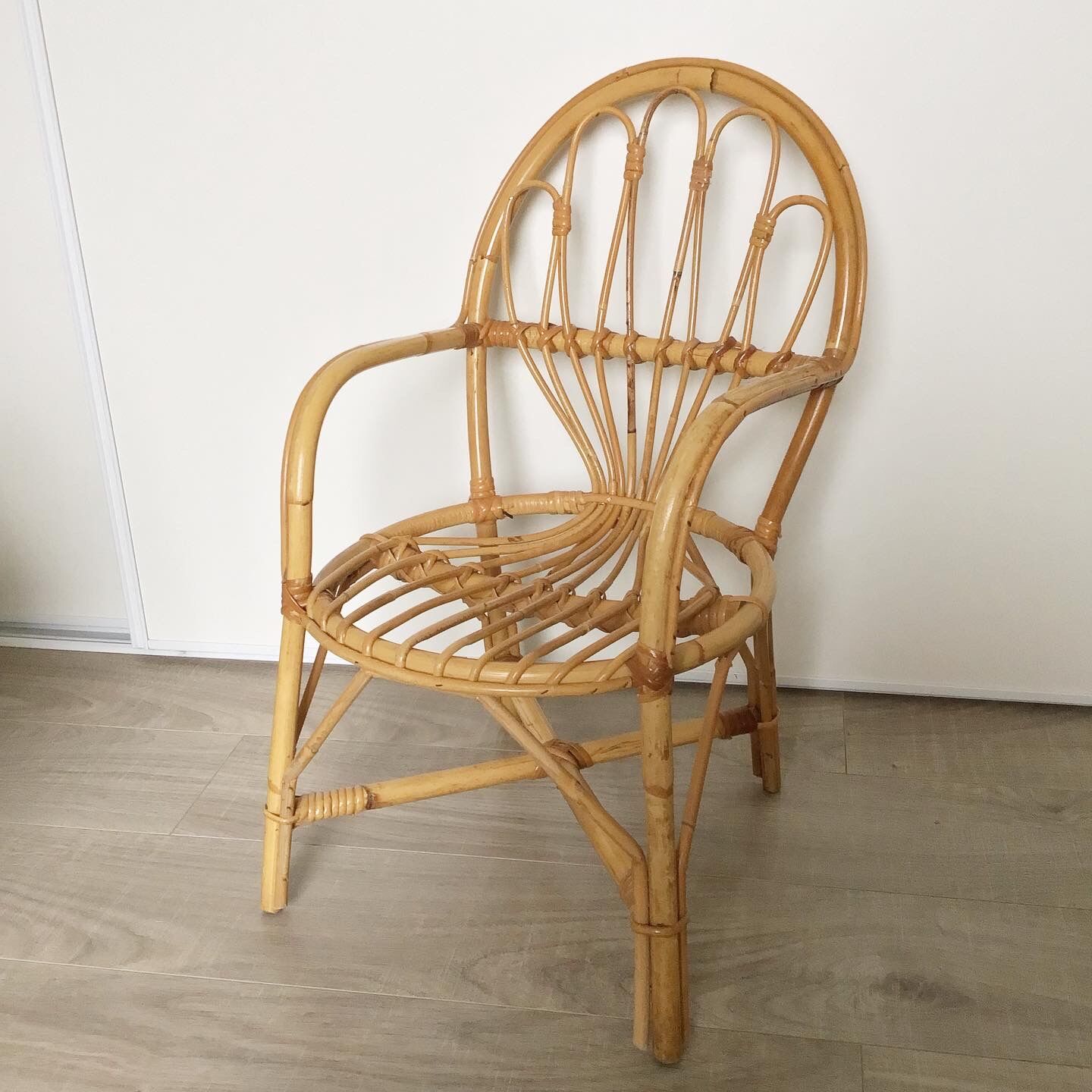 Vintage rattan chair for children