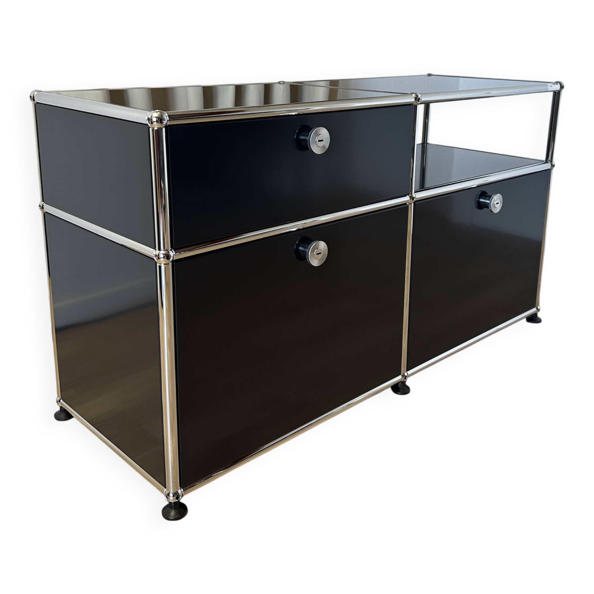 USM Haller chest of drawers in Graphite Black