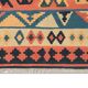 Tapis de couloir Kilim vintage à tissage plat rouge, bleu et terracotta, 323 x 218 cm
