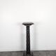 Napoleon III side table in blackened wood with a twisted column.