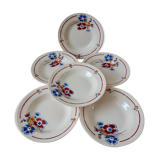 Lot of 6/12 hollow plates Saint Amand model Valentin